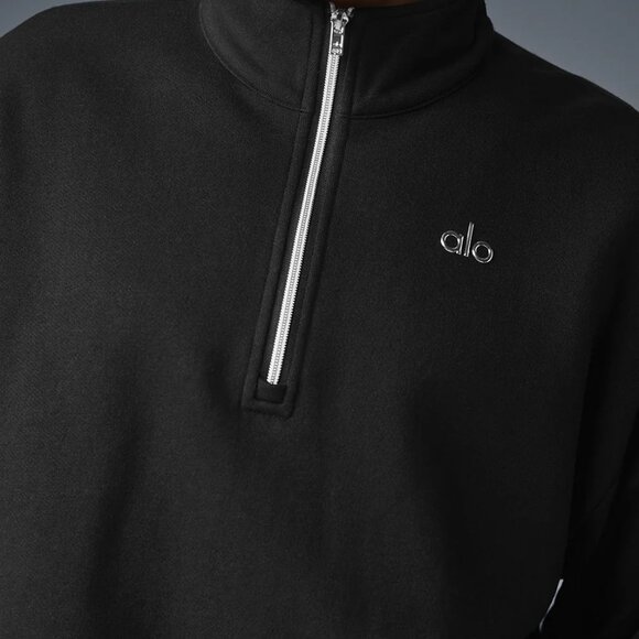 Alo Yoga Accolade 1/4 Zip Pullover Black Men's Size Medium [NEW] [MSRP: $148] - Picture 3 of 6